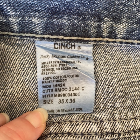 Men’s Cinch Jeans 35x36 - Picture 2 of 4